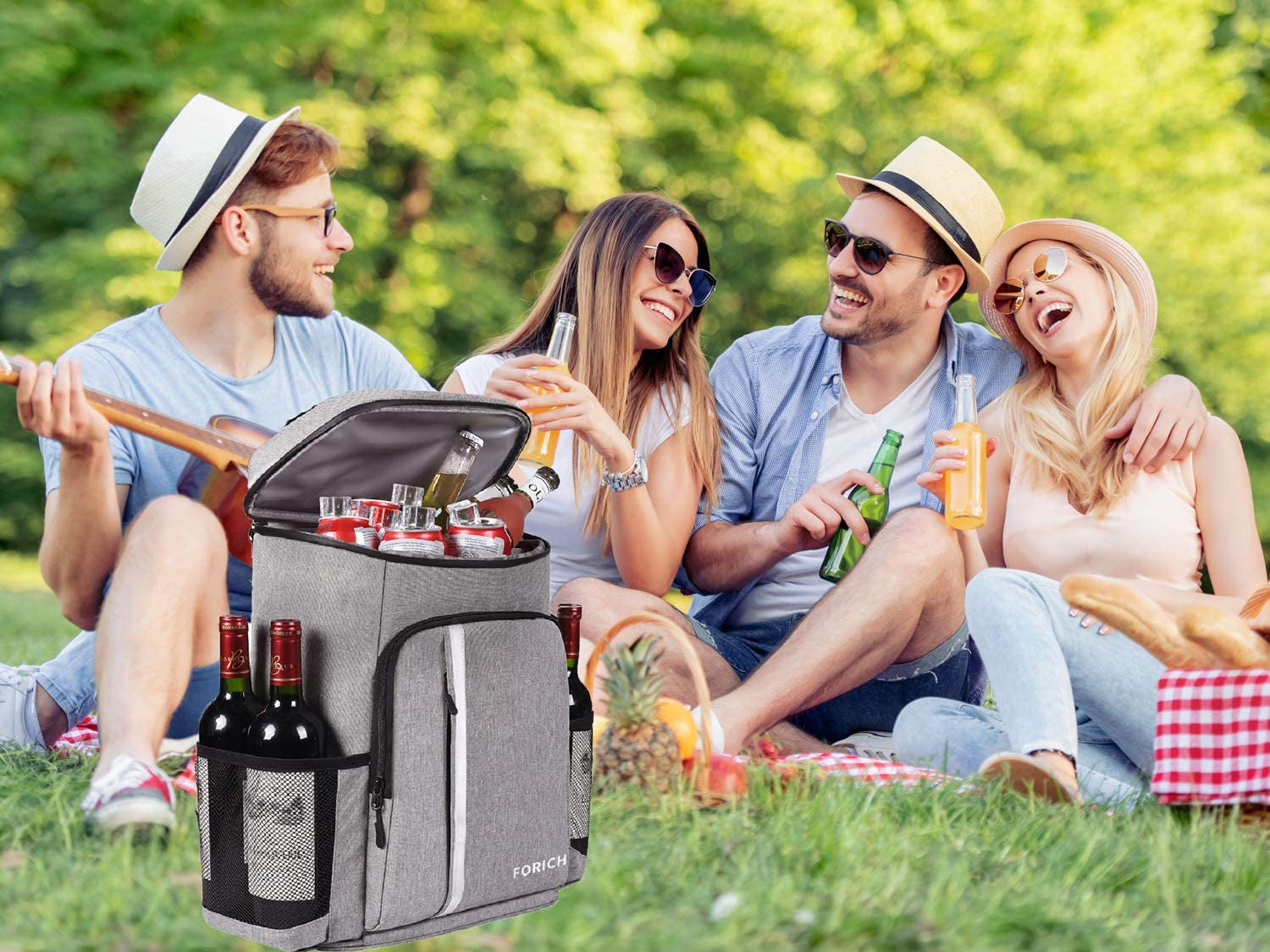 Insulated Waterproof Backpack Cooler Bag - Lightweight Soft Cooler for Men and Women, Ideal for Work, Lunch, Picnics, Camping, and Hiking, Holds 30 Cans