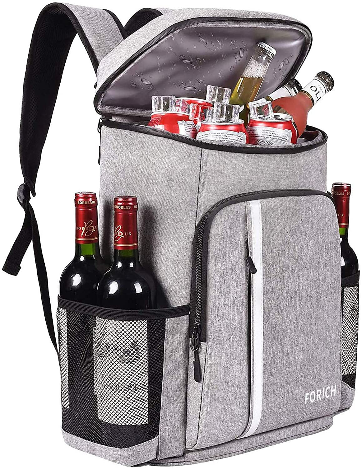 Insulated Waterproof Backpack Cooler Bag - Lightweight Soft Cooler for Men and Women, Ideal for Work, Lunch, Picnics, Camping, and Hiking, Holds 30 Cans